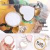 Heart-Shaped Diamond Base Manicure Display Stand with Gold Rim