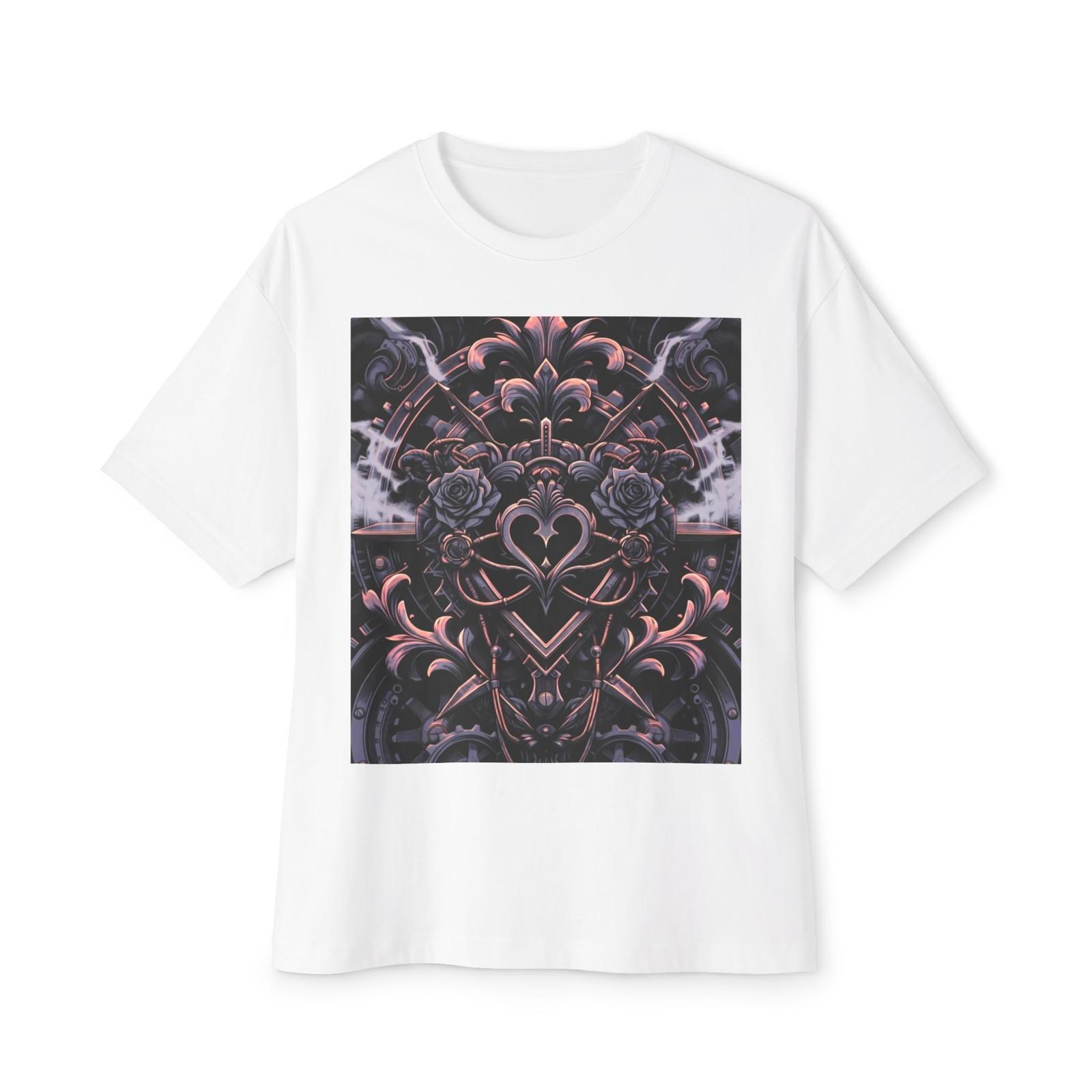 Gothic Floral Heart Tee Ornate Rose Mandala Artwork Steampunk Roses S