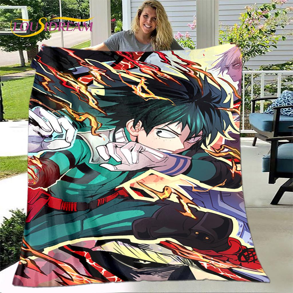My Hero Academia Anime Cartoon Soft Plush Blanket,Flannel Blanket Throw Blanket for Living Room Bedroom Bed Sofa Picnic Cover