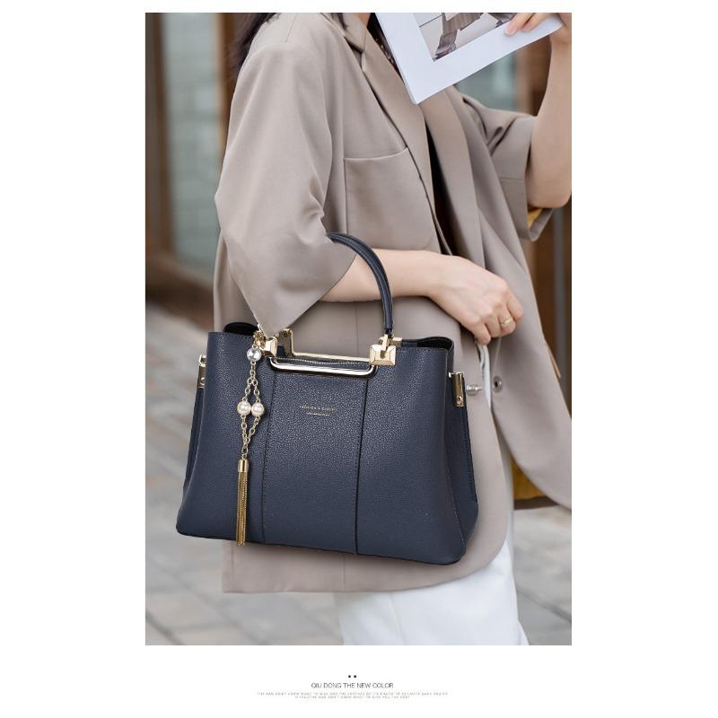 Novo Estilo de Bolsa Feminina Bolsa Transversal Bolsa de Mão Couro Genuíno Versátil Verão High-end Bolsa de Ombro para Mãe