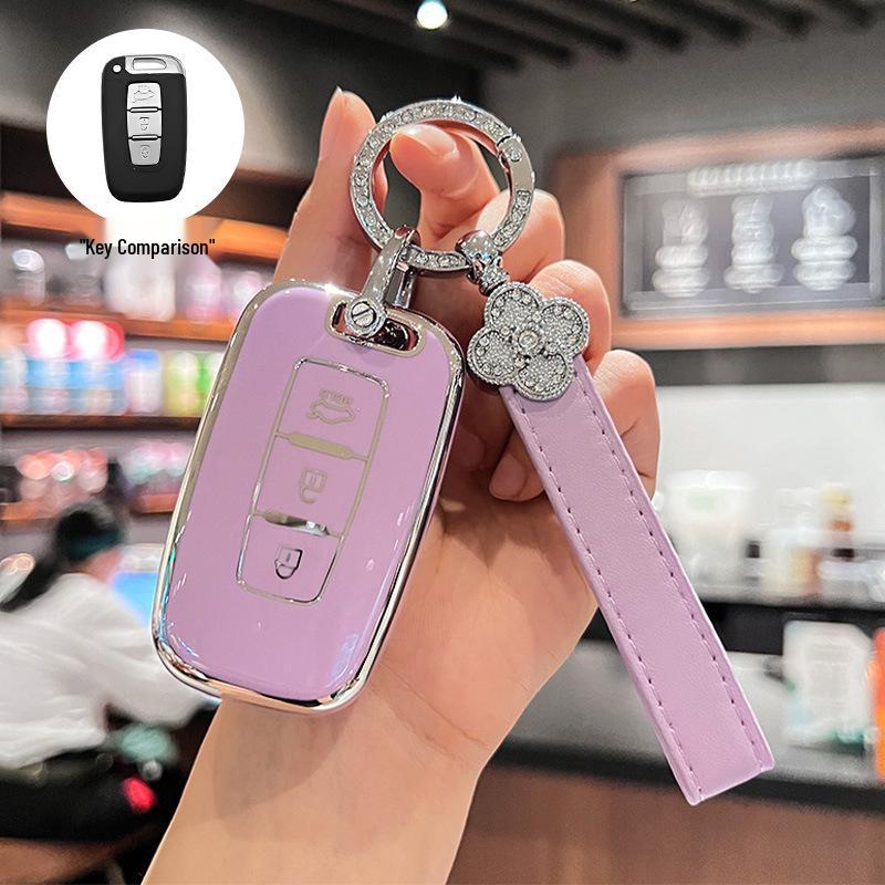 Compatible Key Cover for Beijing Hyundai Sonata 8, Old ix35/Langdong Models