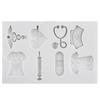Nurse Uniform Silicone Mold Medical Equipment Fondant Molds Cake Decorating Tools Cupcake Topper Candy Resin Clay Chocolate Gumpaste Mold