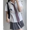 Japanese JK White Shirt - TR Fabric, Solid Color, Loose Fit, Long & Short Sleeve, Academy Style, Women’s Summer Feel