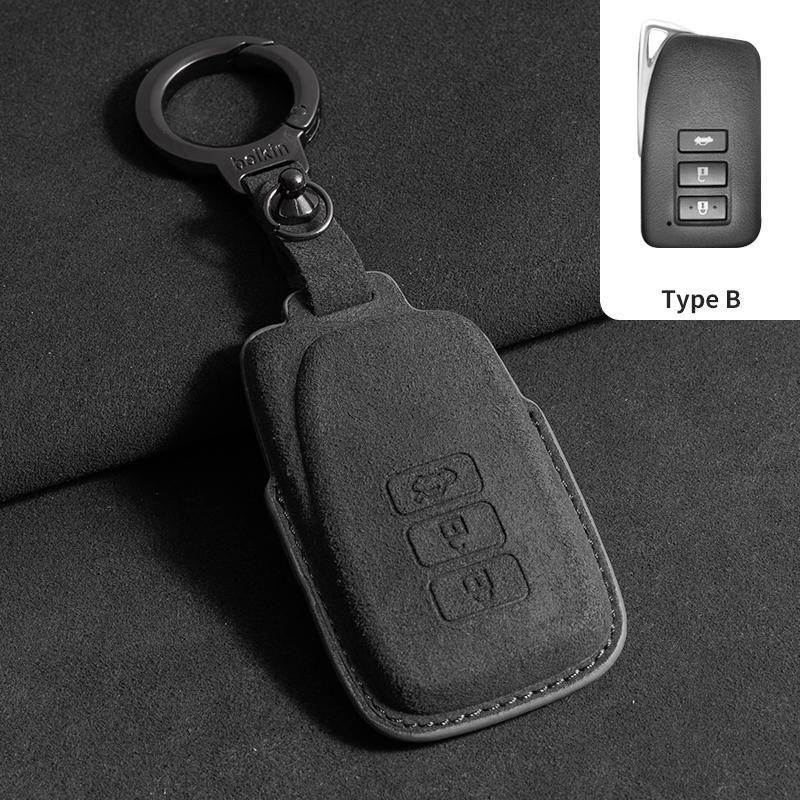 Interior Mouldings Suede Car Key Cover for Lexus NX ES UX US RC LX GX IS RX 200 250h 350h LS 450h 260h 300h UX20