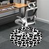 1pc Cowprint Chair Carpet for Office, Soft, Non Slip Polyester Mat, Office, Entryway, Living Room, Bedroom
