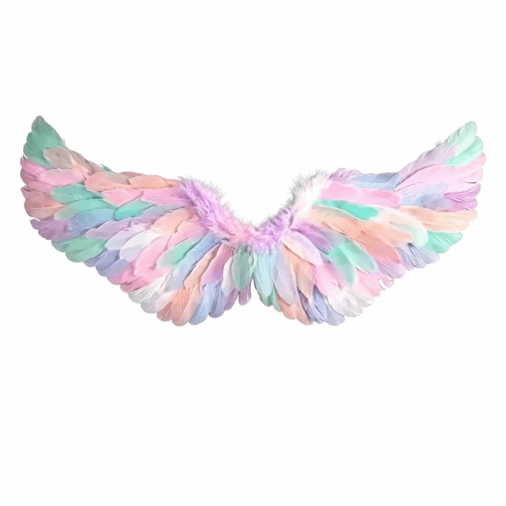 Colorful Fairy Costume Cosplay Wings Rainbow Party Decoration Props Kids Women Girls