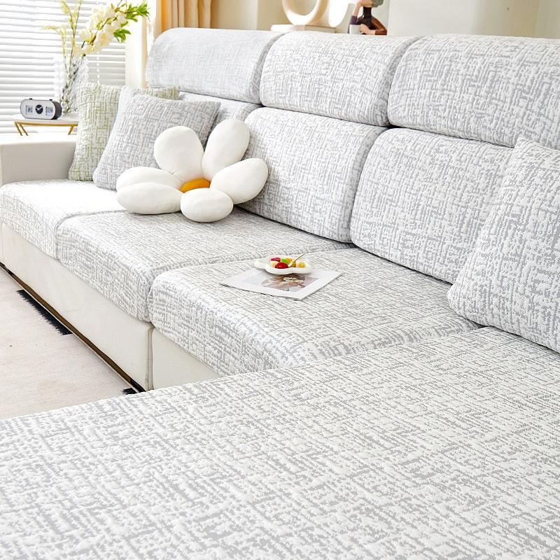Cool Feeling Ice Silk Sofa Cover All-inclusive Universal Summer Living Room Sofa Cover Thickened Stretch Anti-slip Dust-proof
