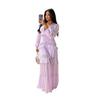 Women Green Long Sleeve Bodycon Midi Dress Solid Color Elegant Slim Fit Dress