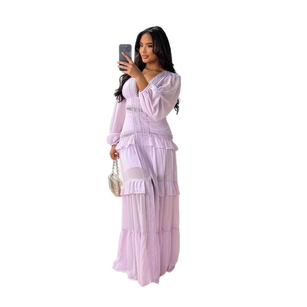Women Green Long Sleeve Bodycon Midi Dress Solid Color Elegant Slim Fit Dress