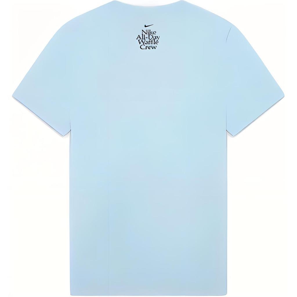 Nike T-Shirt Round Neck Strawberry Print Short Sleeve Kids Tops Glacier-Blue HQ1186-474