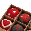 6 Pieces Christmas Ball Ornament Felt Celebration Hanging Decoration Party Supplies