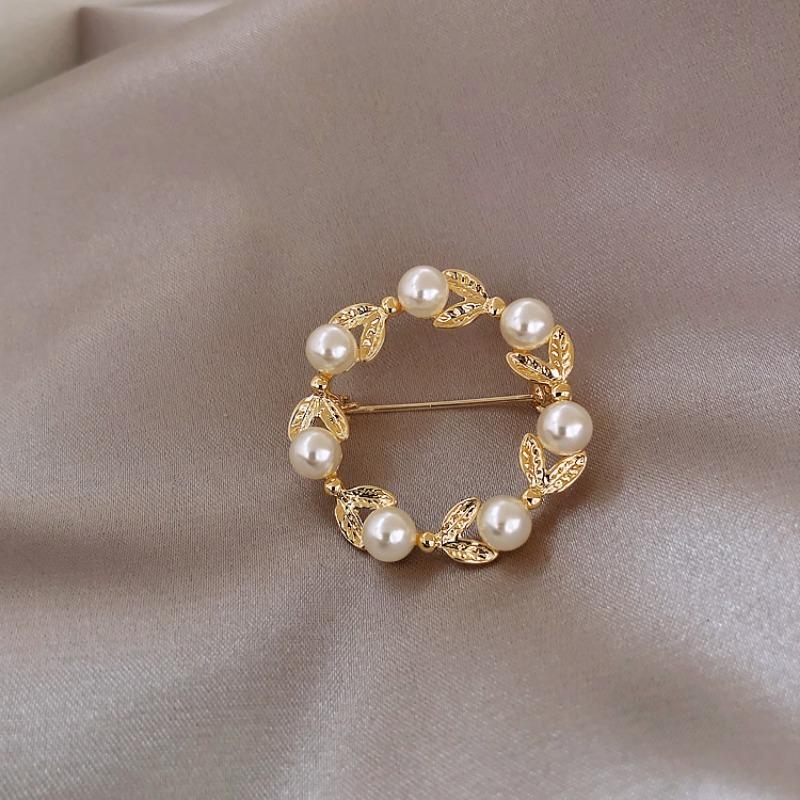 Эмалированная Гирлянда Брошь - Высококачественная Брошь с Жемчужными Аксессуарами - Премиум Булавка