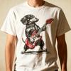 Vintage Dackel Weenie spielt Gitarre T-Shirt