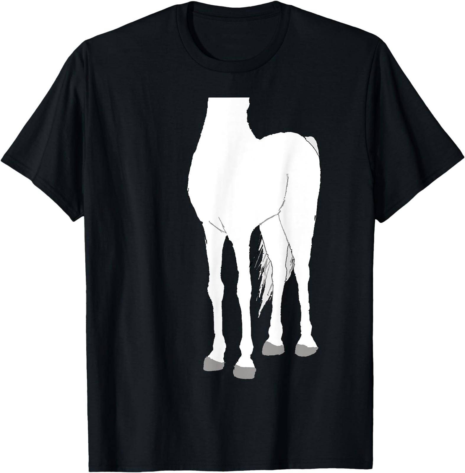 Horse Body White Costume Shirt T-Shirt Mens Womens Tees Top S