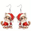 Hot Sale Acrylic Earrings Series Fashion Creative Cute Style Christmas Pendant Earrings