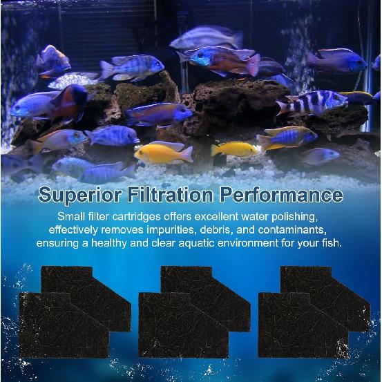 Small Aquarium EcoRenew Filter Cartridges Replacement for Aqueon QuietFlow Internal Power Filter with SmartClean Technology 15 Gallon Aquarium, Fish