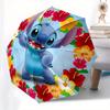 1pc Stitch,Hawaiian Lei Automatic Folding Umbrella: Compact 8-Bone Design Cartoon Outdoor Travel Companion, Business Umbrella, Christmas Val