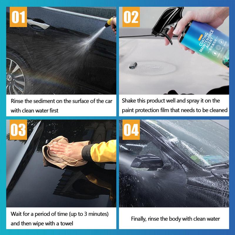 Sprej na čistenie auta Exteriér 500ml Rýchly bezvodý detailer sprej Všetko čistenie auta Umývanie Rýchly bezvodý detailer sprej Auto