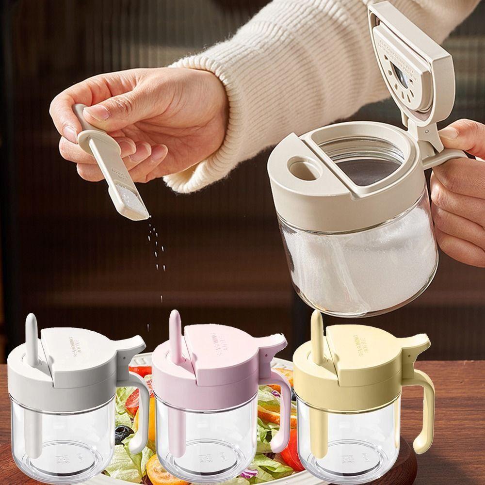 Sealing Seasoning Containers Moisture-proof Clear Seasoning Jar Condiment Canister Pantry Cabinet