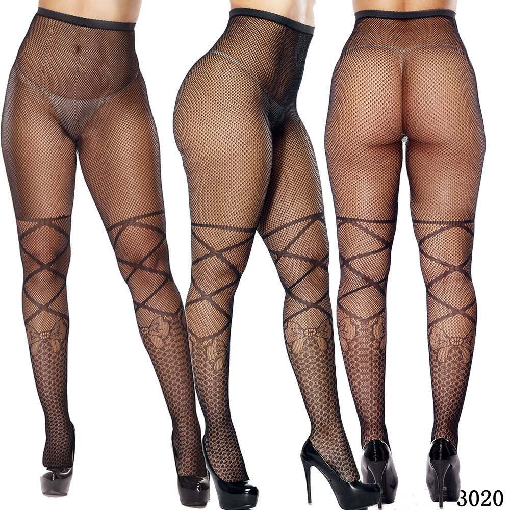 Trendy Fishnet Pantyhose With Tattoo Design For Chic And Youthful Look