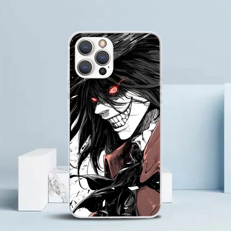 

A-Alucard Hellsing Аниме Мягкий Чехол для iPhone 16 17 Air 15 14 Pro Max 16E Чехол для Телефона 13 Mini 12 11 7 SE 8 Рисунок с Принтом Подходит Cas iPhone 13 Pro