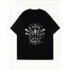 White Oversized T Shirt With Gypsy Soul Dragonfly Print For Casual Wear
