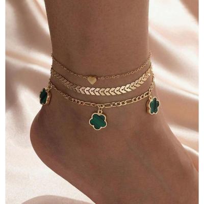 Leaf Flower Anklets For Women New Trendy High-quality Foot Bracelet Jewelry Waterproof