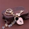 Symbolic Four Leaf Clovers Heart Keychain Metal Crafted Jewelry Gift Ideas for Birthdays Valentines Day Keepsake Item