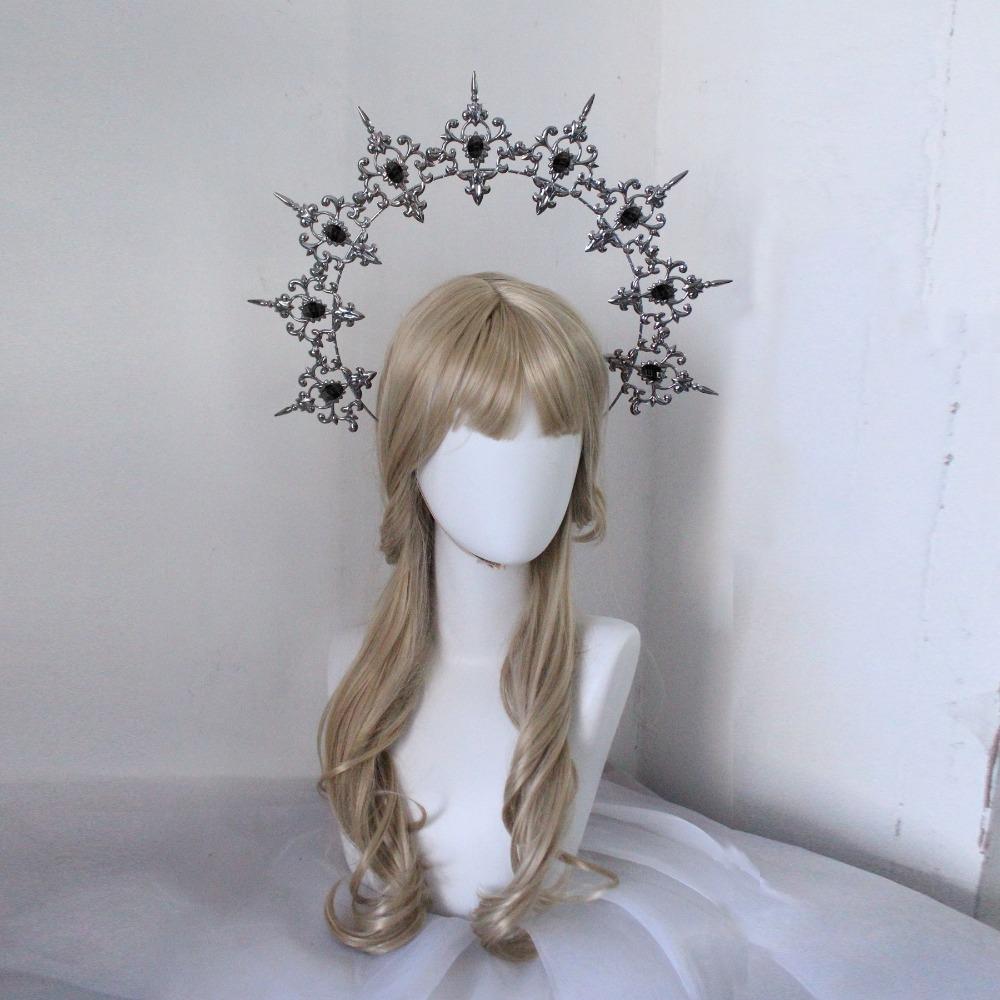 Shiny Goddess Halo Headwear Elegant Rhinestone Crown Temperament Princess Tiara  Wedding