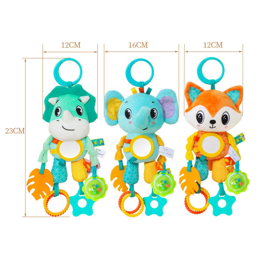 Baby Car Seat Toys Baby Hanging Toys Stroller Crib Gym or CarSeat with Teether Rattle & Tummy Time Mirror Sensory Toys Gifts