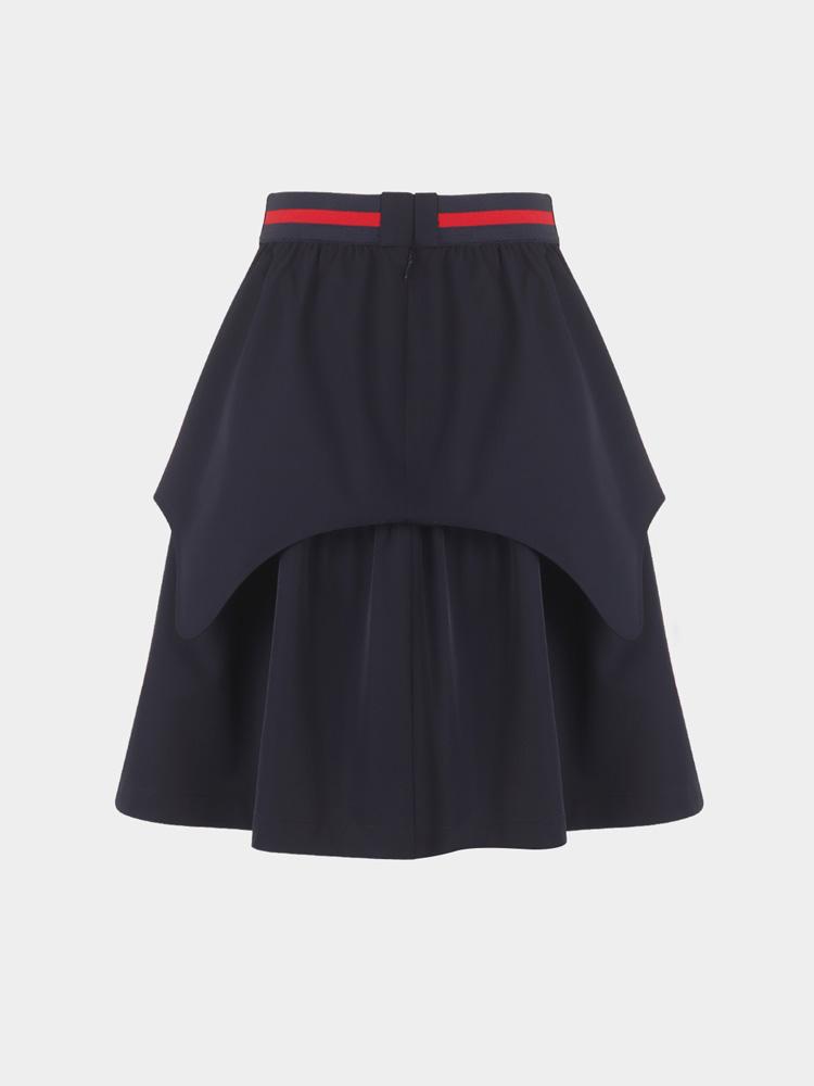 L By L Cone Navy Frill Skirt
