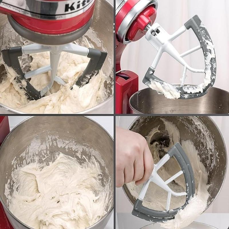 Šlehač s flexibilním okrajem pro KitchenAid mixér 4,5-5 litrů s naklápěcí hlavou, stojanový mixér s dvojitým silikonovým okrajem