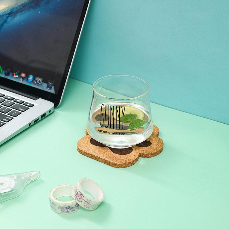 2pcs Cork Coaster Cute Cat Paw Heat Resistant Anti-Skid Tea Cup Milk Mug Coffee Cup Coaster Table Pads