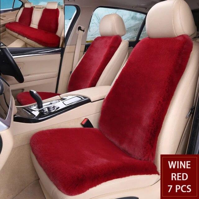 Uniwersalny rozmiar Pluszowe futerko Pokrowiec na fotel samochodowy Pokrowiec do wnętrza samochodu Poduszka na przednie i tylne siedzenie Samochodowa poduszka ochronna na 5 miejsc