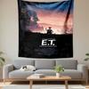 E.T. Phone Home Poster Tapestry Wall Hanging, 80s Sci-Fi Movie Artwork, Retro Wall Decor for Bedroom Living Room Dorm