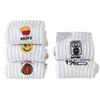 Cityboy Men’s Autumn/Winter White Cartoon Embroidery Socks - Trendy, Sweat-Absorbing Mid-Calf Sports Socks