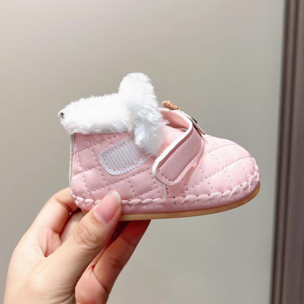 Winter-Babyschuhe: Weiche Gummisohle, Warme Samt-Baumwollstiefel für 0-12 Monate