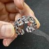 Retro Chained Crosses Adjustable Open Ring For Men Silver-plated Copper Gothic Punk Edgy  Christian Accessories Cool Gift