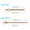 PATIKIL Clock Hand Replacement 4 Wooden Mechanical Movement Hand for Wall Clock DIY Home Art E2 Kit, Sets, Parts, 10-inch Repair, Decoration,