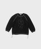 OOOWL String Sweat Flower Black