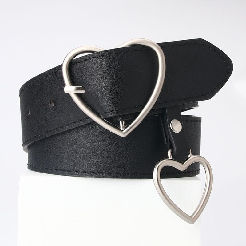 New Love Pin Buckle Belt Simple and Fashionable Versatile Women's Heart-shaped Hanging Decorative Women's Belt
