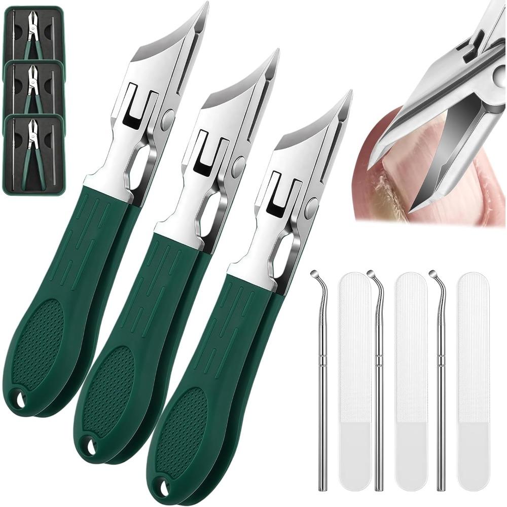 Eagle Beak Nail Clippers,2027 Eagle Beak Beveled Nail Clippers with Filer and Nail Remover, Wide Jaw Toenail Clippers for Thick Nails
