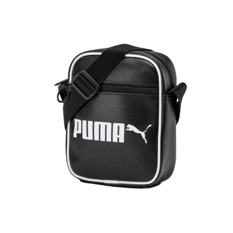 

New PUMA Leather Shoulder Bag Crossbody Bag Regular Unisex Black 076641-01 16.0*5.1*20.1CM