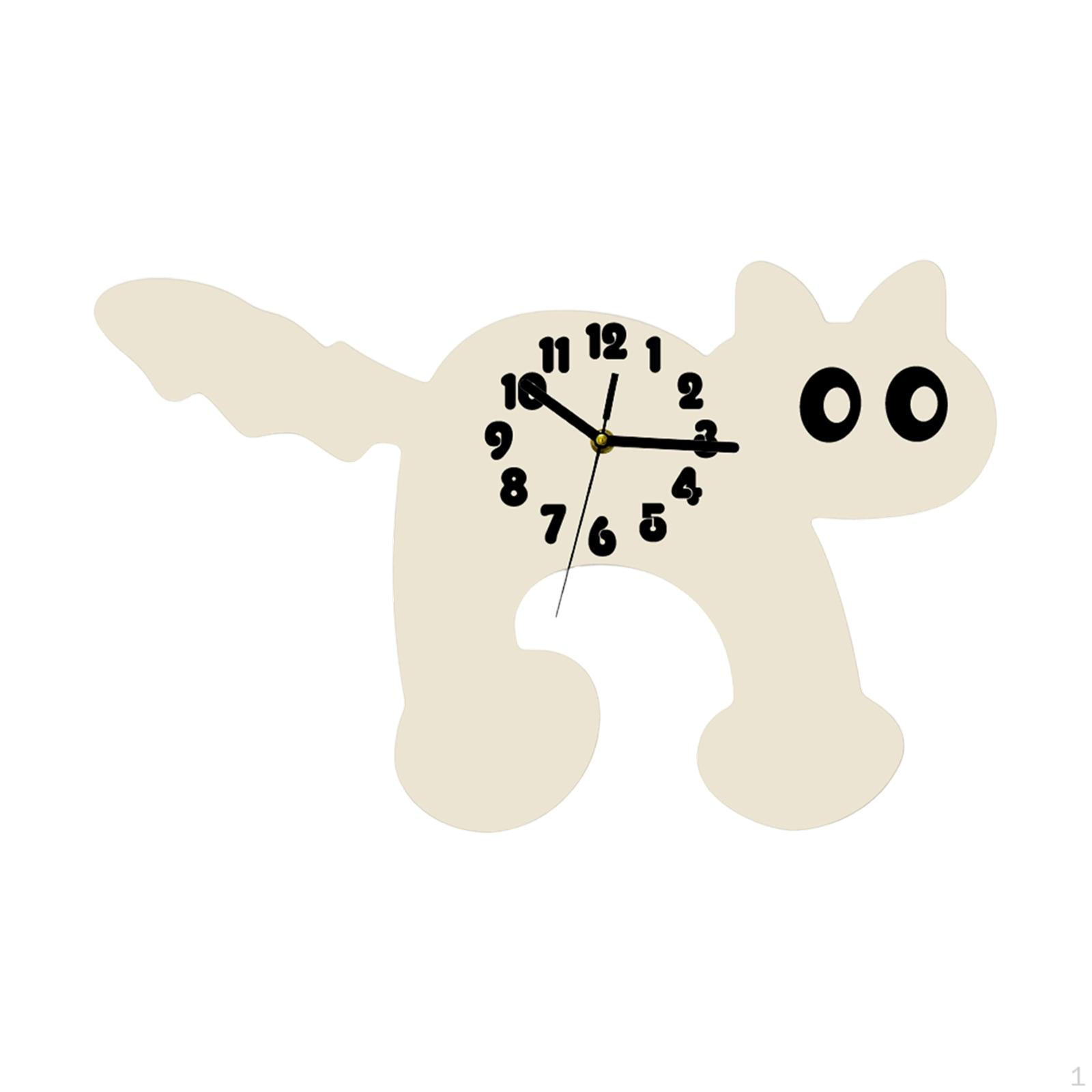 

Animal Pattern Wall Clock, Modern And Discreet Decoration for Living Room, Bedroom, Children's бежевый