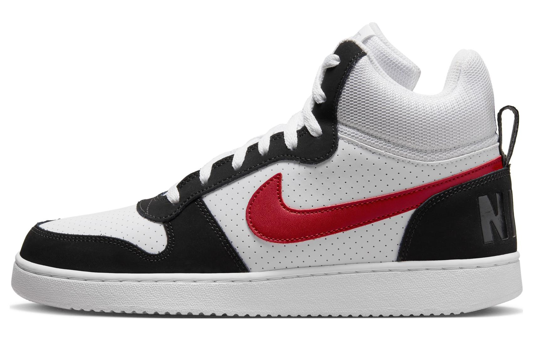 Nike Court Borough Mid  White Red Black  838938-104 38.5