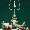 Glittered Golden Angel Christmas Tree Topper Double Angel Treetop Decoration Xmas Tree Sparkling Tree Topper