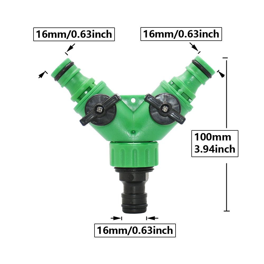 

2-ходовой ниппельный шланг, разделитель воды, садовый кран, резьбовой соединитель 1/2 3/4, Y-образный клапан для полива, быстроразъемное соединение для садового шланга