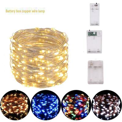 Battery-Powered Copper Wire LED String Lights - Indoor Decorative Lantern