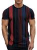 Modne koszulki męskie z nadrukiem 3D w paski, letnie, casualowe, z okrągłym dekoltem, krótkim rękawem, luźne, vintage, oddychające, t-shirty, bluzy
