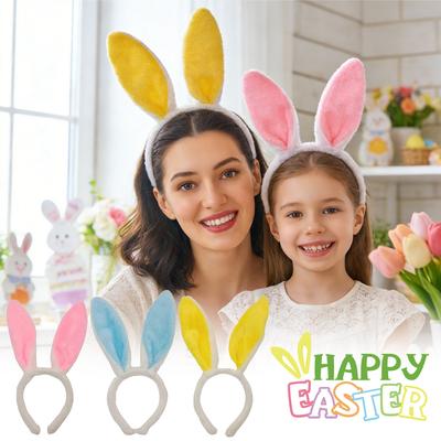 Cute Easter Bunny Ears Headband Women Fluffy Plush Hair Band Girl Rabbit Ear Headpiece Cosplay Costume Accessory For Party Gifts